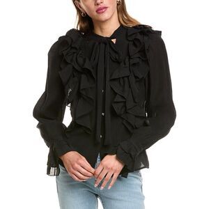 Colette Rose Womens  Blouse, Black